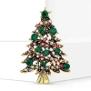 New European and American style Christmas tree brooch, alloy enamel fashionable accessory, oil-drip corsage, versatile wholesale full image